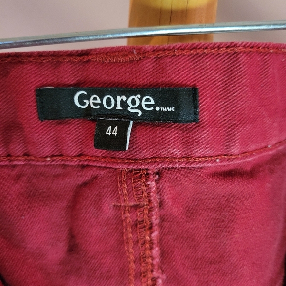 George Men's Cutoff Shorts Rust Size 44 - Picture 5 of 8